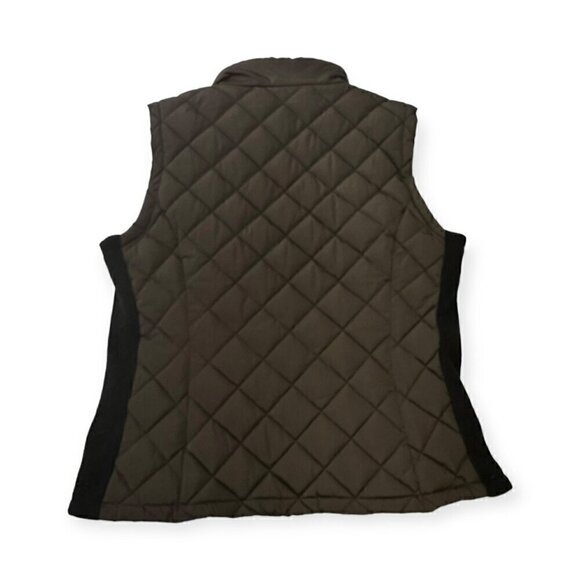 Andrew Marc BrownPuffer Quilted Vest with Black Side Panel, Size Large - Picture 6 of 12